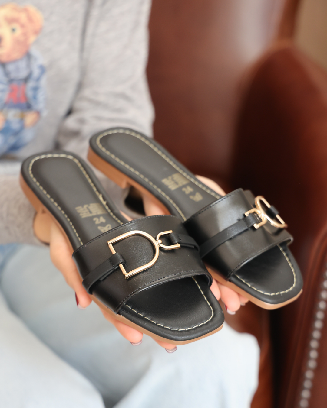 533R Sandalia Sintético Negro