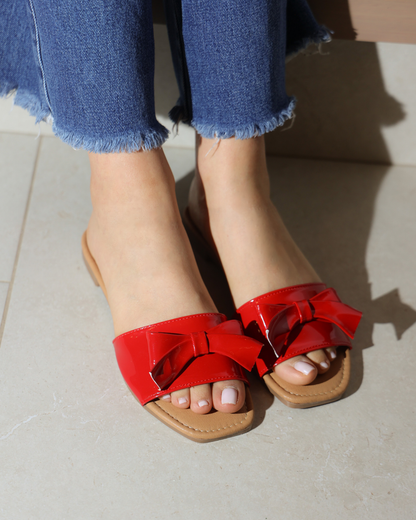 549R Sandalia Sintético Charol Rojo