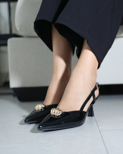 314AR Zapatilla Sintético Charol Negro