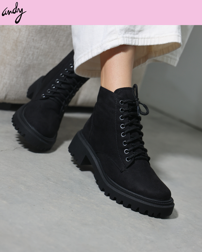 552 Bota Sintético Durazno negro