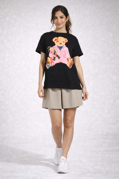 20589 Blusa Negro/Rosa