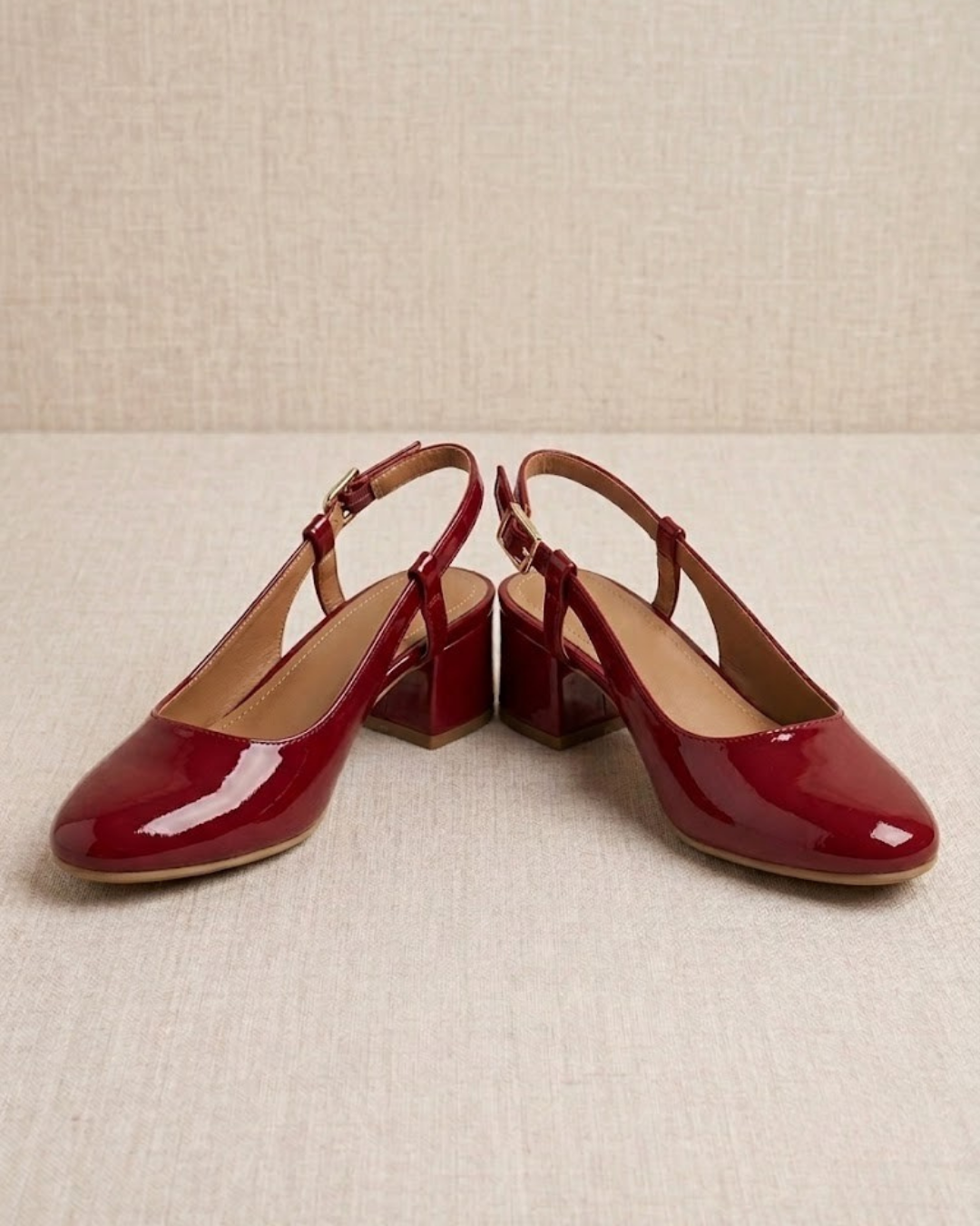 583R Zapatilla Sintético Charol Rojo