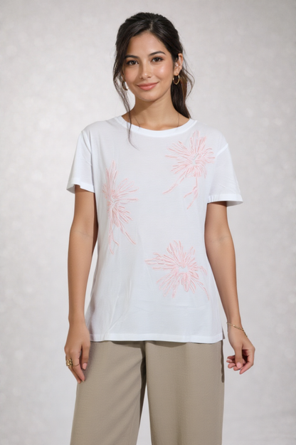 20056 Blusa Blanco/Rosa