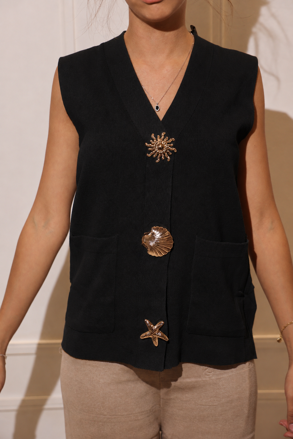 A2207 Chaleco Negro