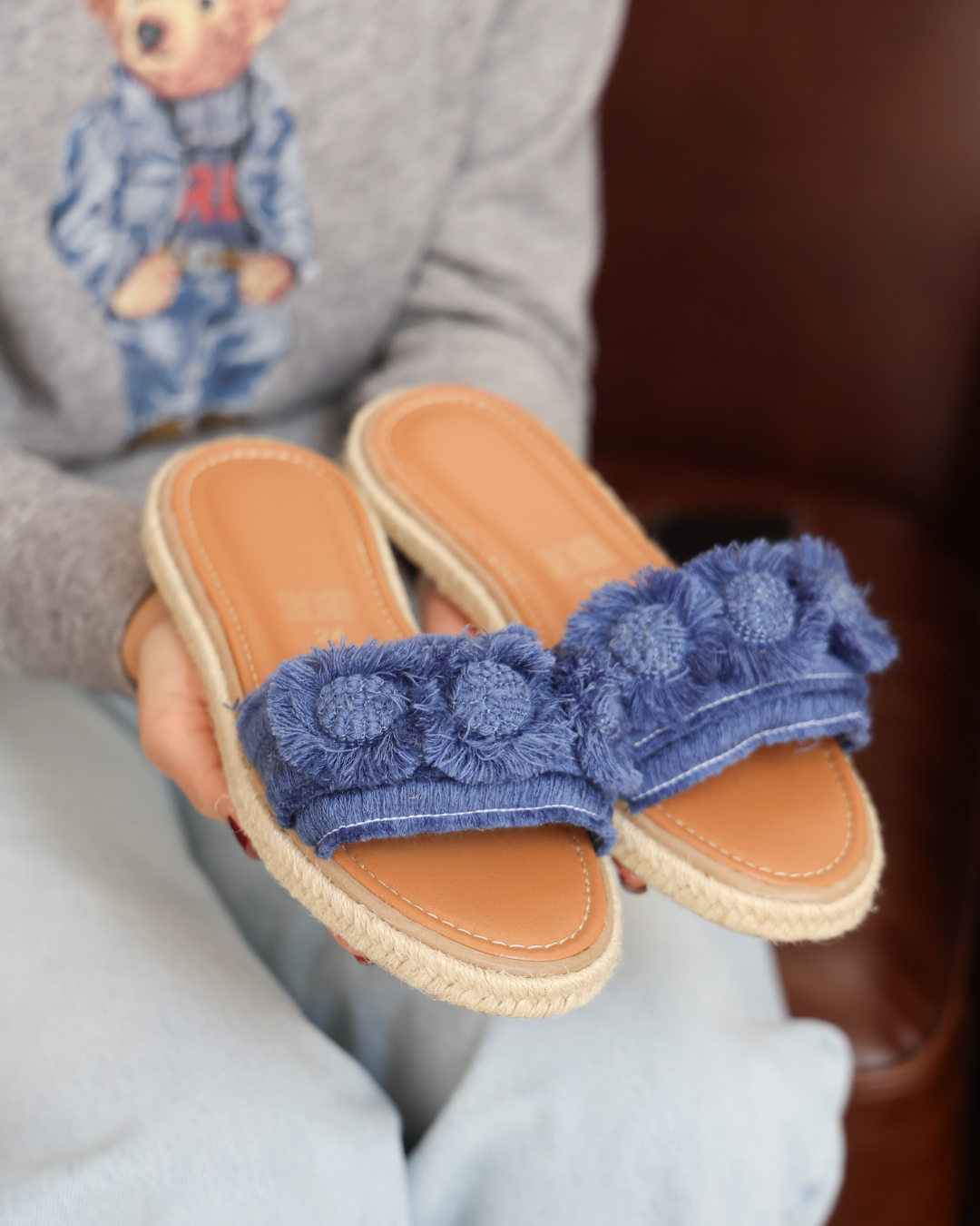 650R Sandalia Textil Azul