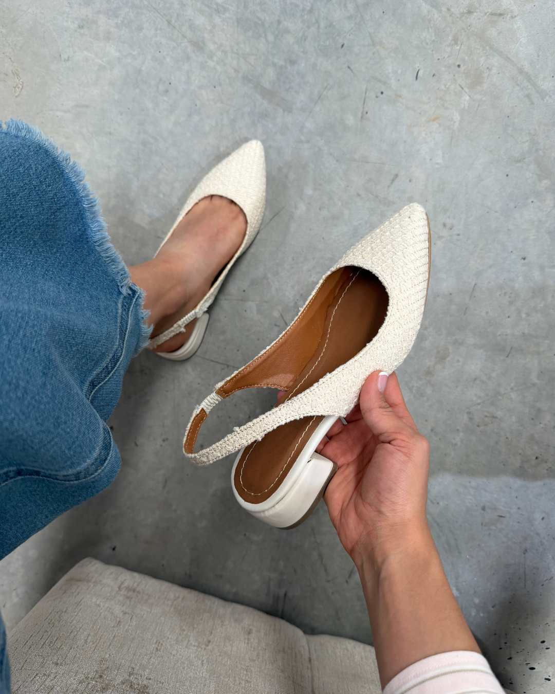 2501R zapatilla Textil Beige