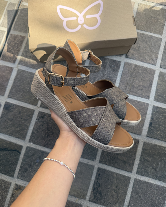 670DF Sandalia Textil Café