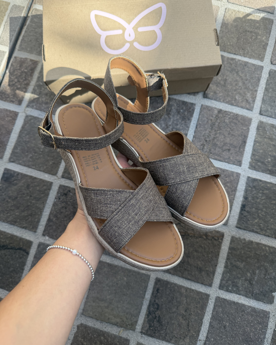 670DF Sandalia Textil Café