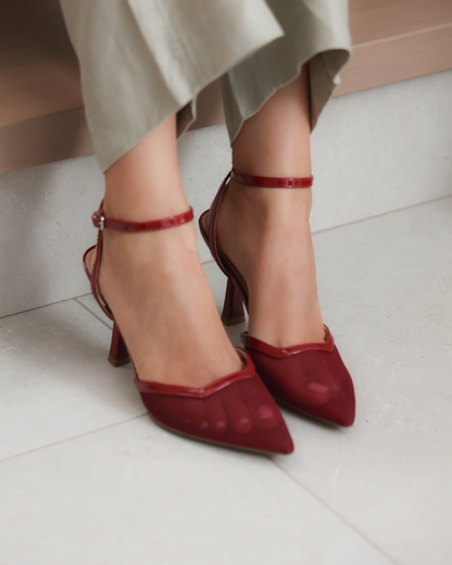 272AR Zapatilla Sintético Malla Vino