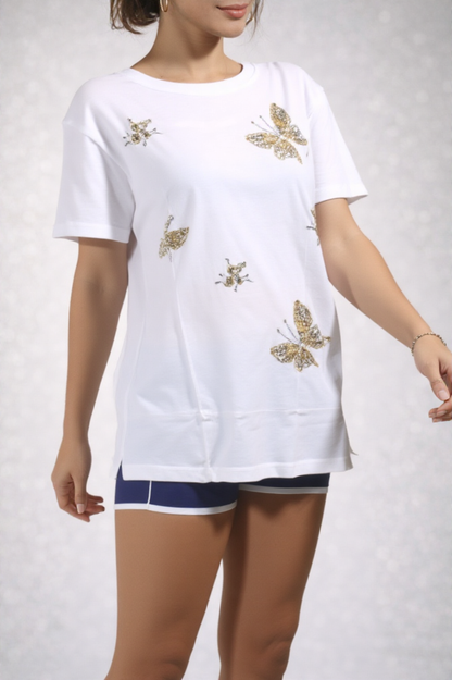 20310 Blusa Blanco/Oro