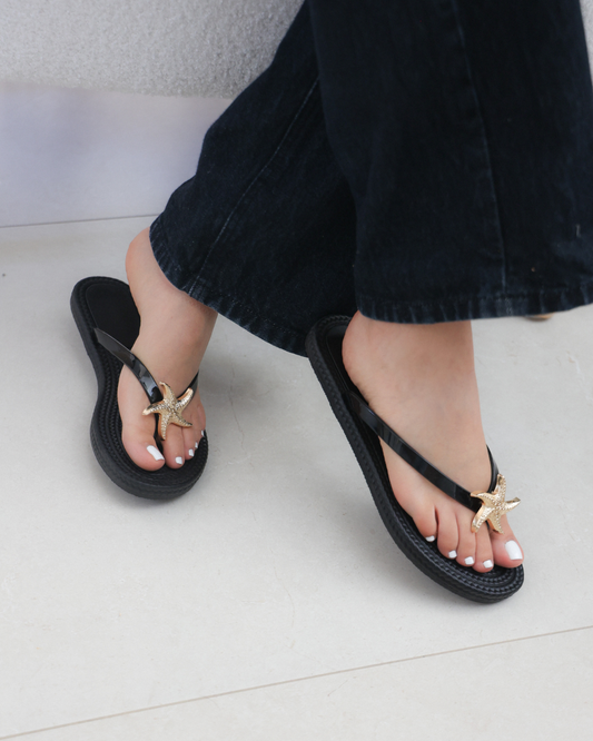 245AR Sandalia Plástico Negro