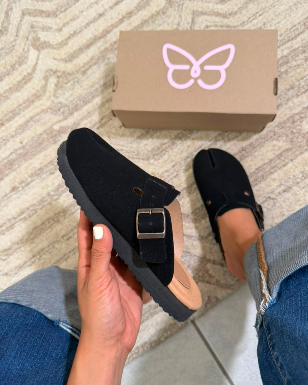 735N Casual Sintético Tabbi Carnaza Negro