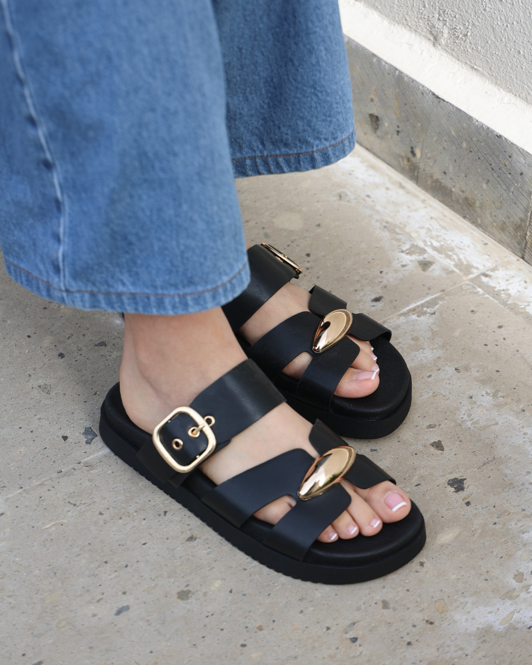 200I Sandalia Sintético Negro