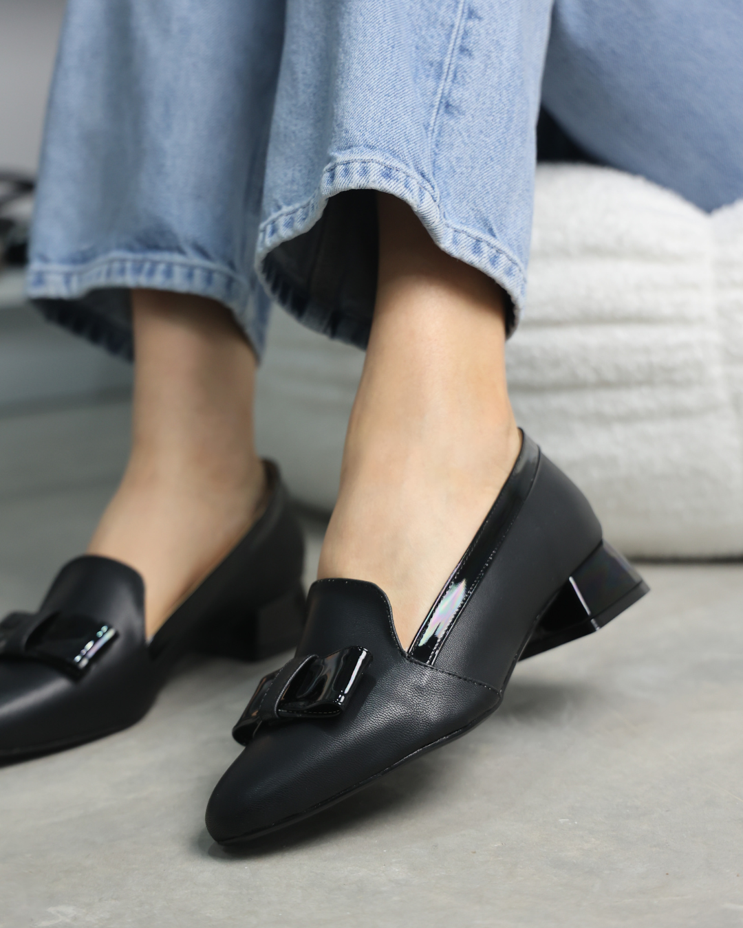 2867 Sintético Negro/Charol Negro