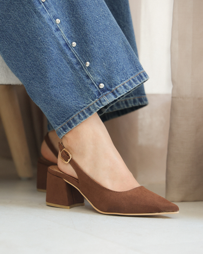 852R Zapatilla Sintético Durazno Café