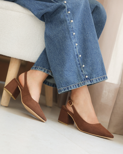 852R Zapatilla Sintético Durazno Café