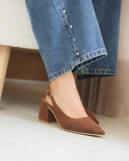 852R Zapatilla Sintético Durazno Café