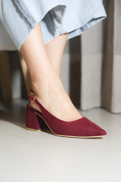 852R Zapatilla Sintético Durazno Burgundy