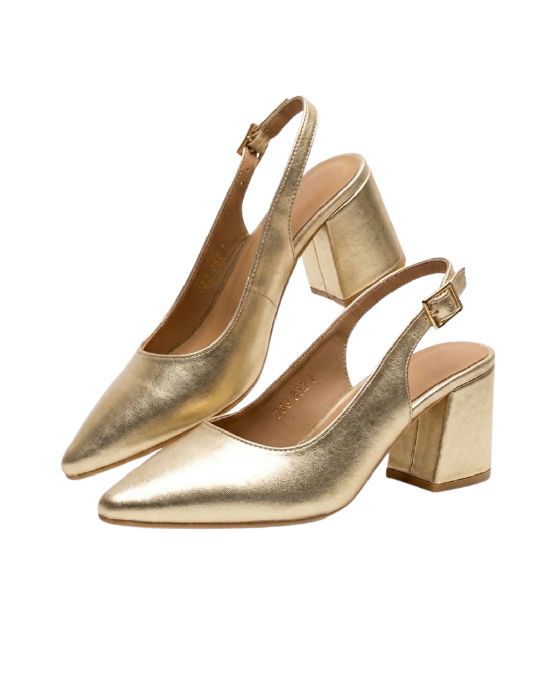 852R Zapatilla Sintético Napa Metálica Oro Inglés