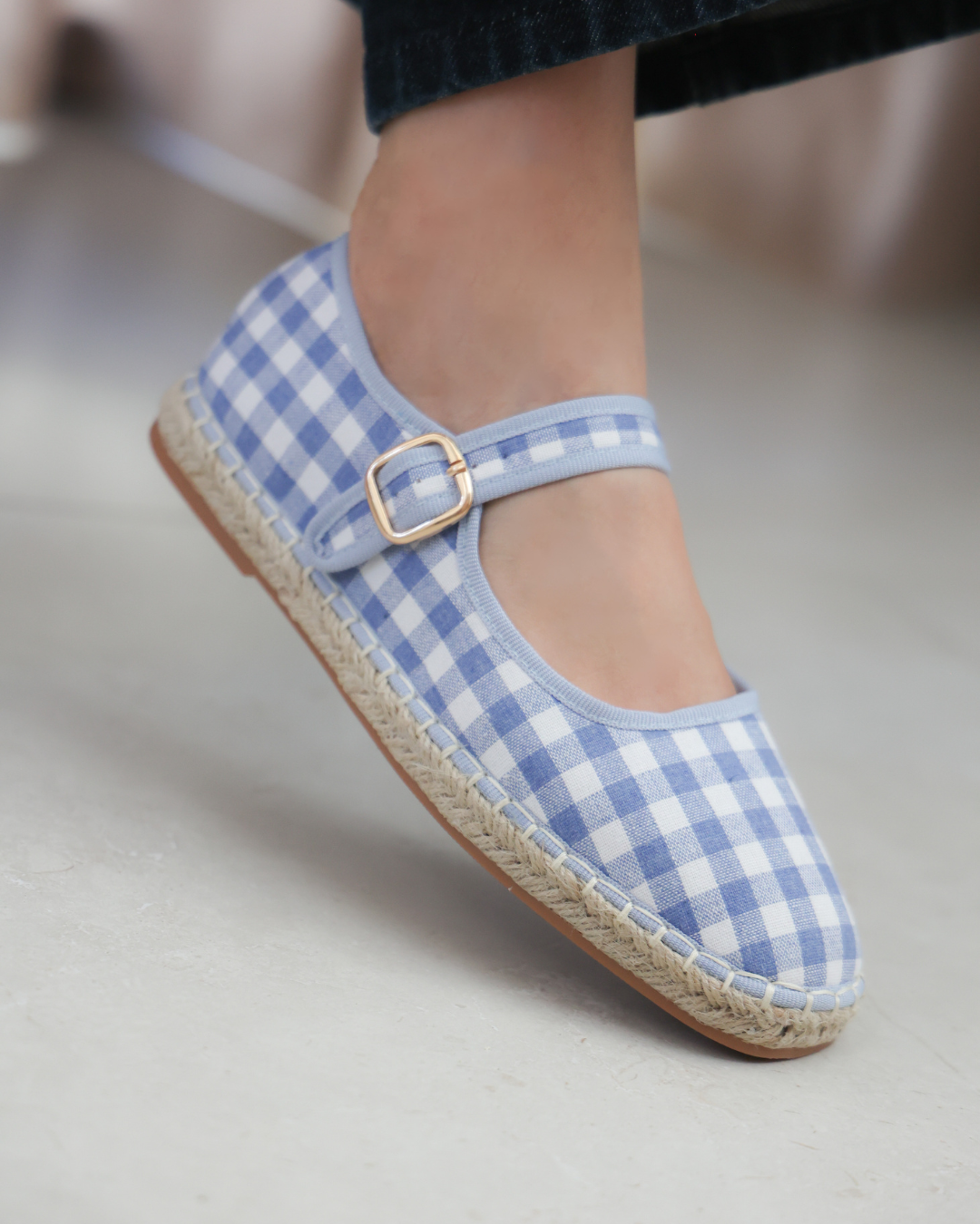 238AR Casual Textil Cuadros Azul