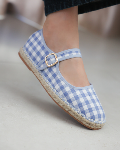238AR Casual Textil Cuadros Azul