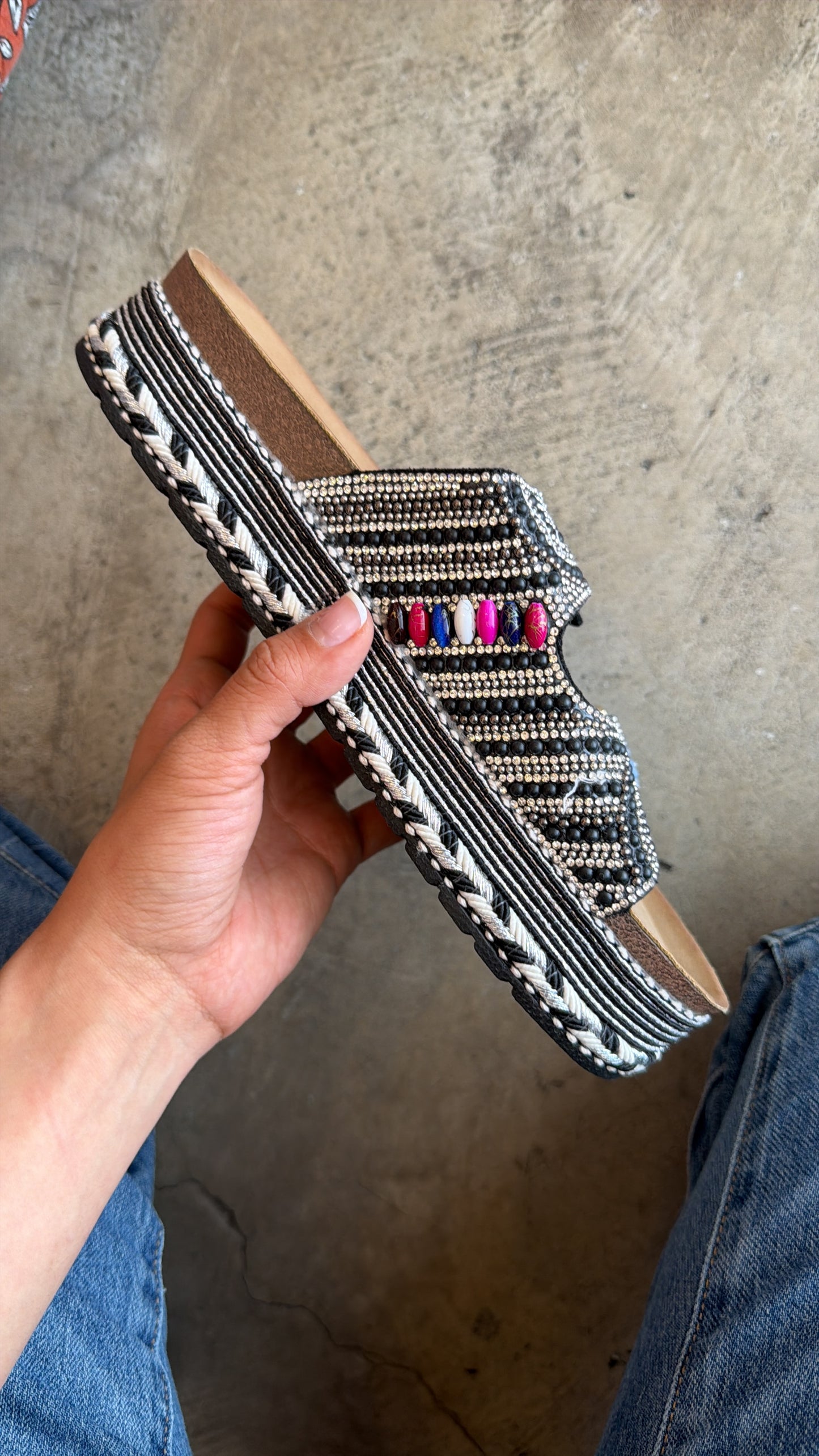 11A Sandalia Sintético Negro