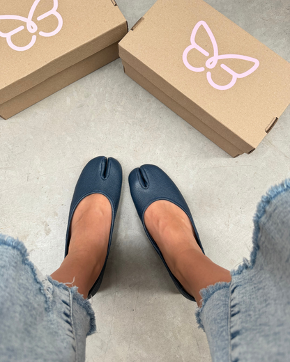 4801R Tabbi Piel Marino Zapato Estilo Japones