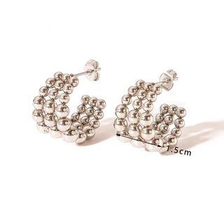 Agnes Aretes Plata