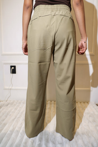1850 pantalon holgado liso verde olivo