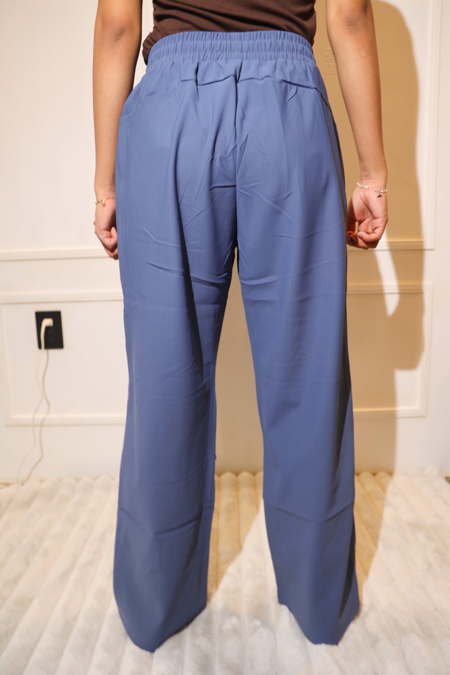 1850 pantalon holgado liso azul