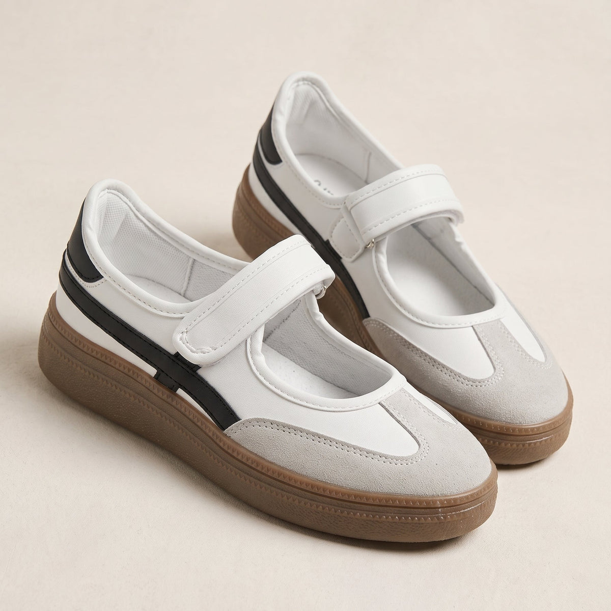 2801T Tenis Sintetico Nairobi Blanco/Negro /Carnaza Gris