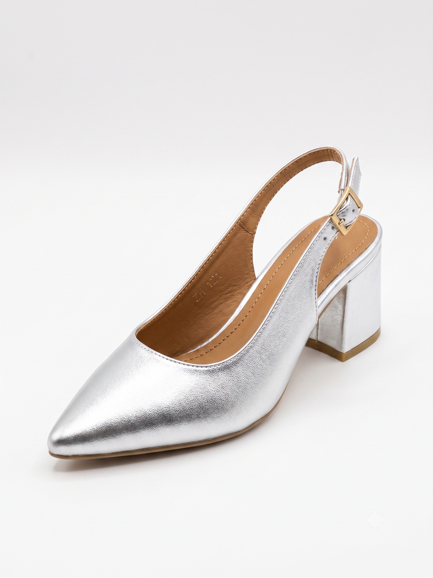 852R Zapatilla Sintético Napa Metálica Plata