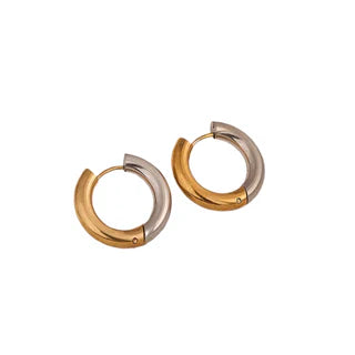 Ignez Aretes Oro/Acero