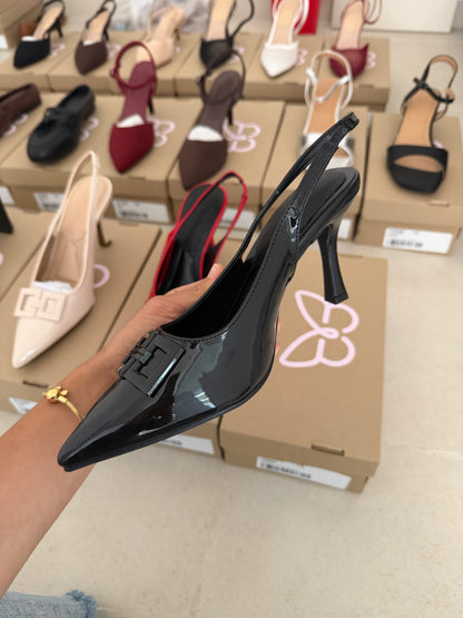 274AR Zapatilla Sintético Charol Negro