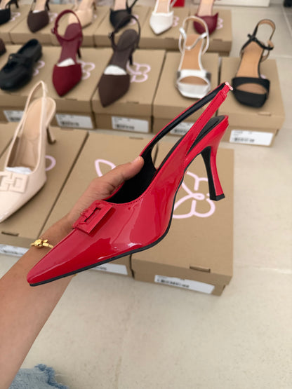 274AR Zapatilla Sintético Charol Rojo