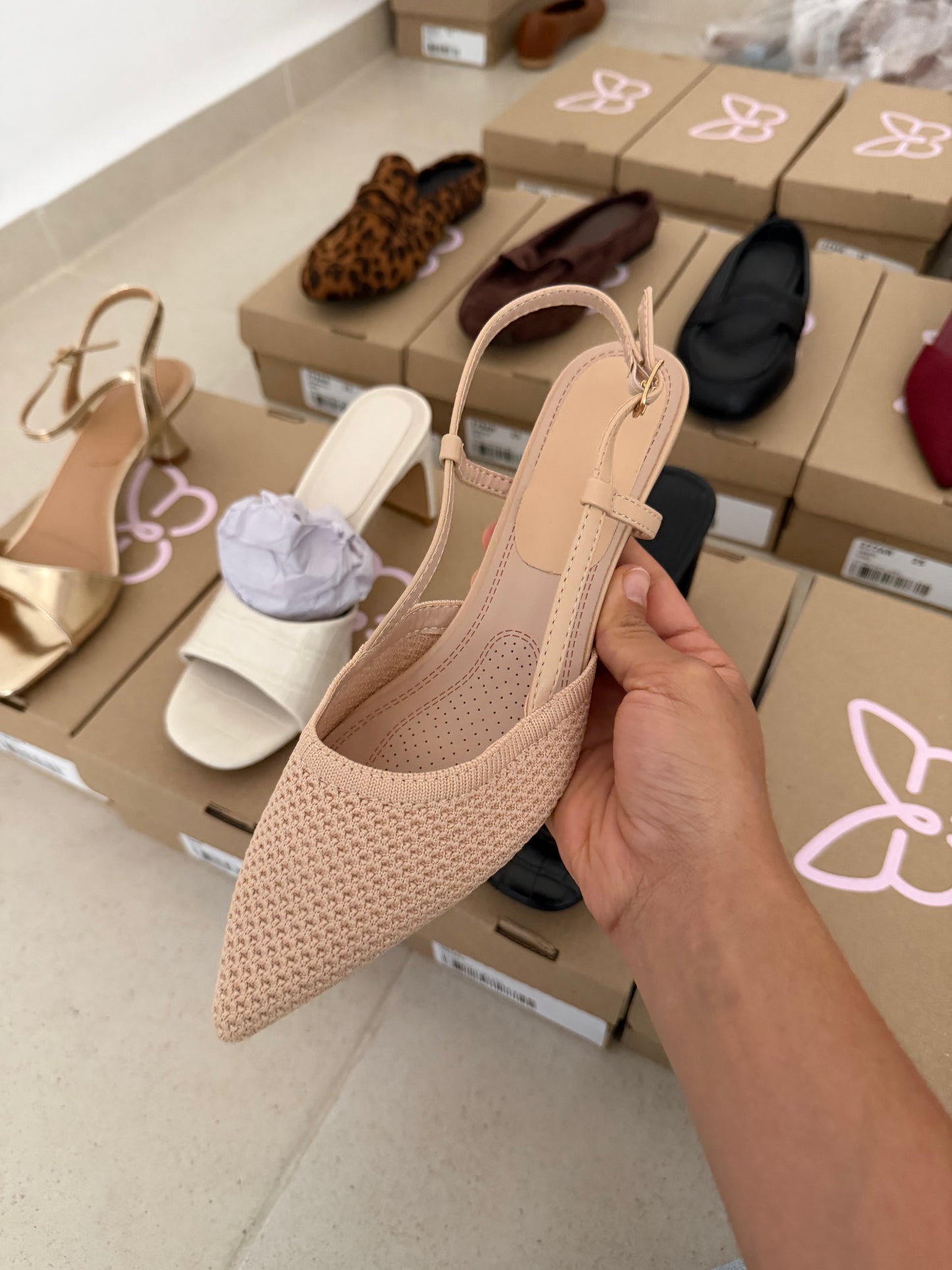 273AR Zapatilla Textil Nude