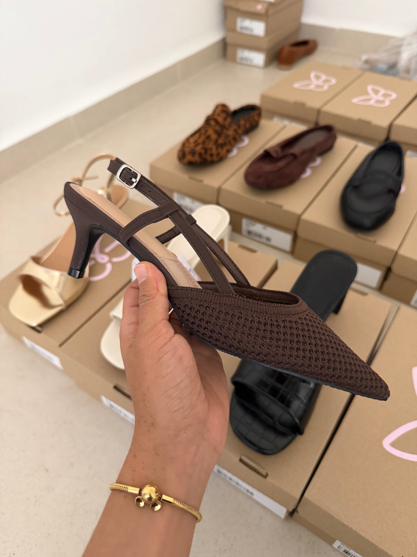 273AR Zapatilla Textil Café