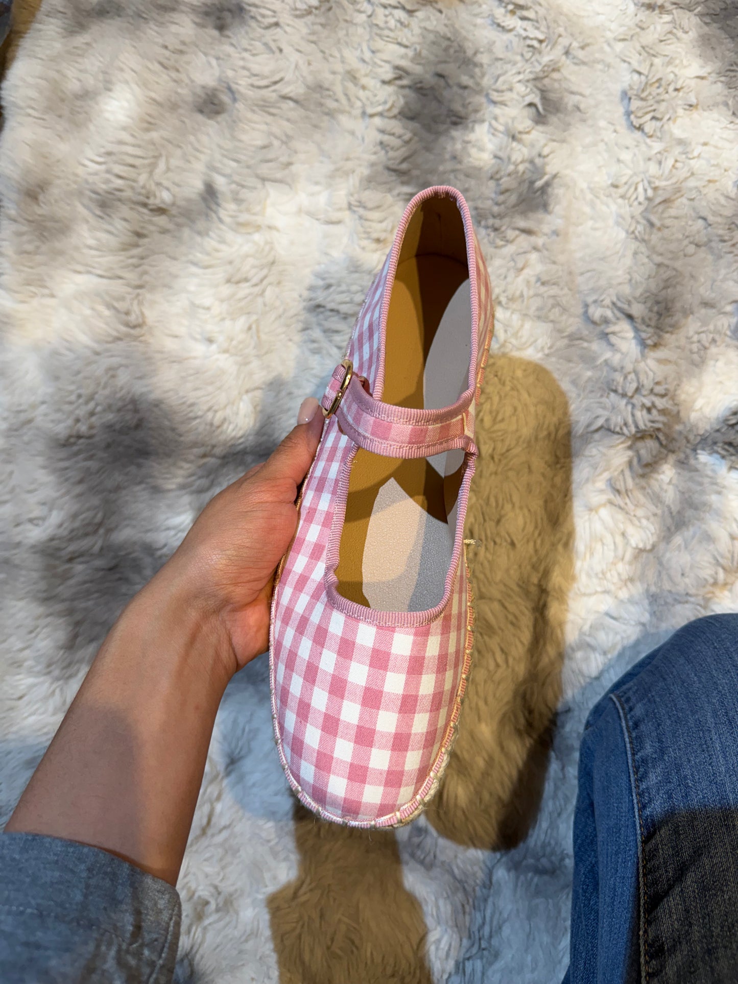 238AR Casual Textil Cuadros Rosa