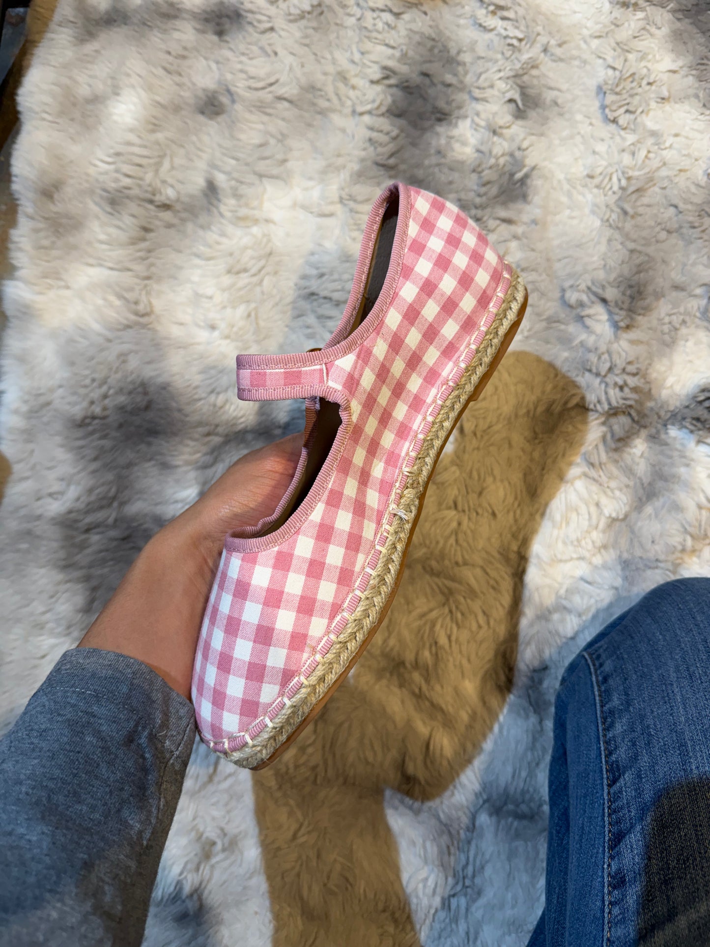 238AR Casual Textil Cuadros Rosa