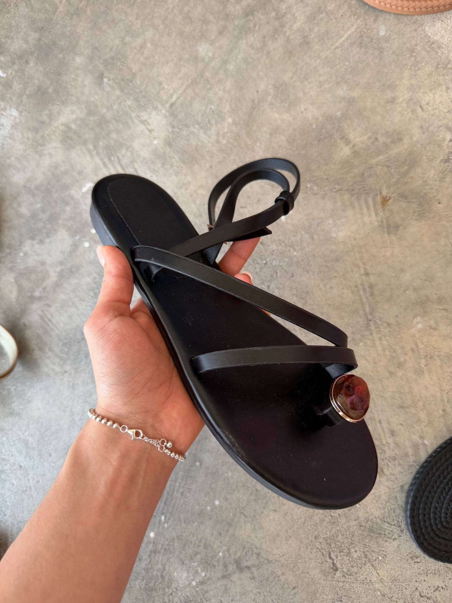 240AR Sandalia Sintético Negro