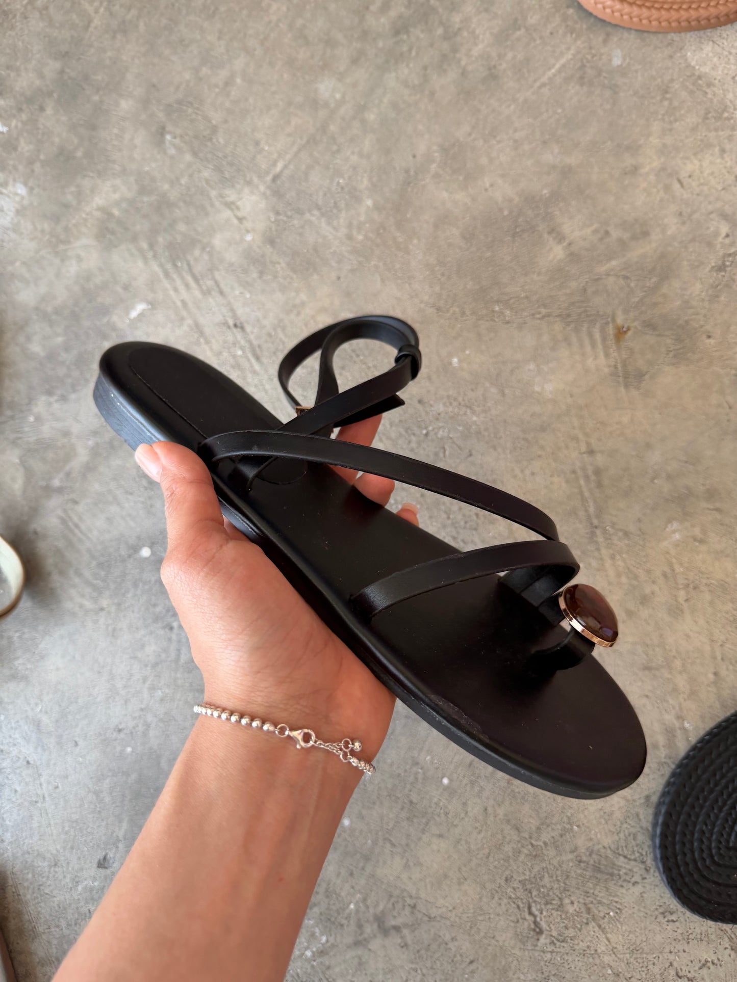 240AR Sandalia Sintético Negro