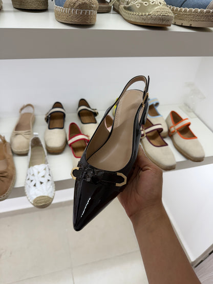 267AR Zapatilla Sintético Charol Café