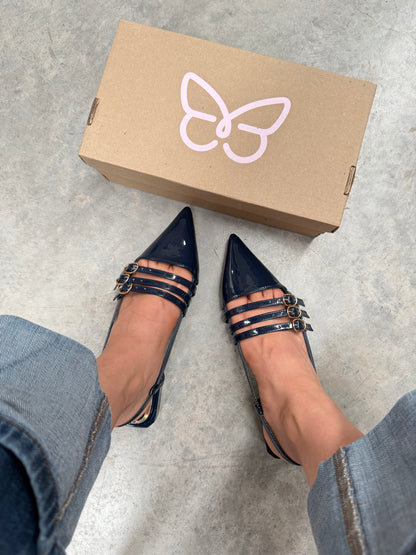 1507 Zapatilla Sintético Charol Marino