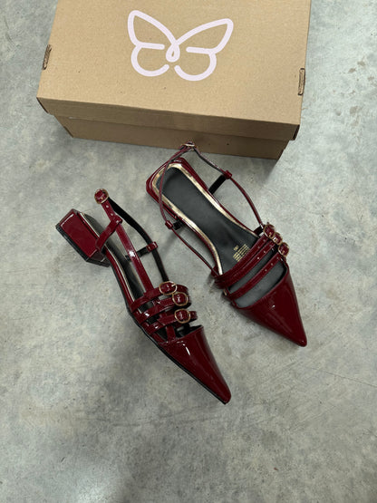 1507 Zapatilla Sintético Charol Vino
