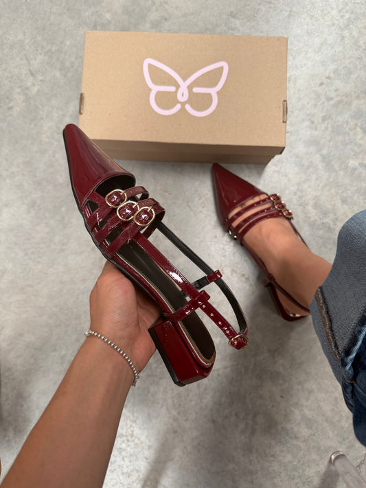 1507 Zapatilla Sintético Charol Vino