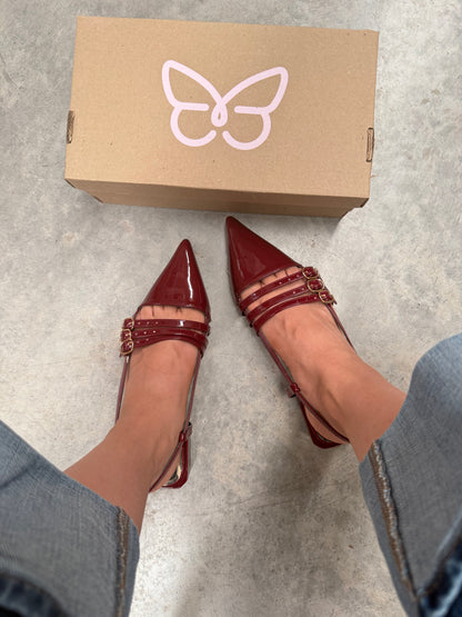 1507 Zapatilla Sintético Charol Vino