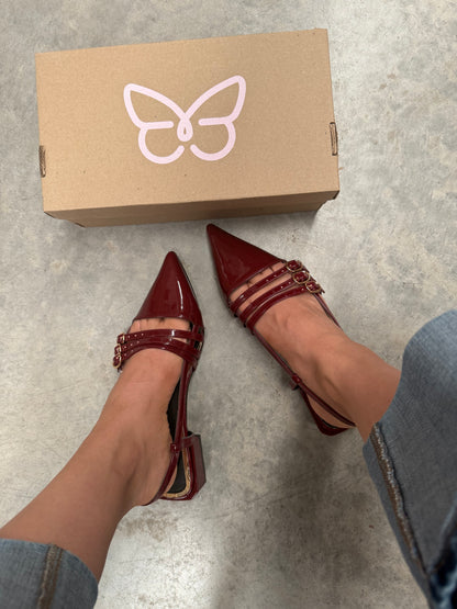 1507 Zapatilla Sintético Charol Vino