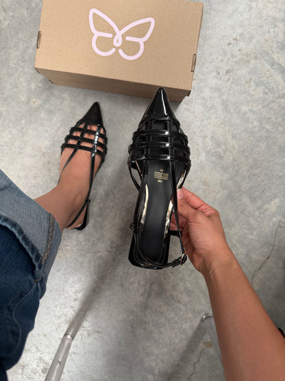 1508L Zapatilla Sintético Charol Negro