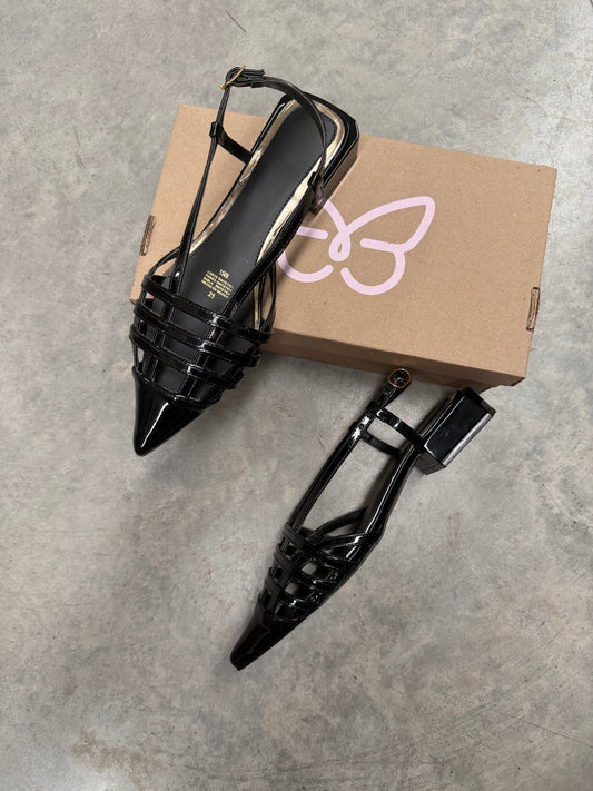 1508L Zapatilla Sintético Charol Negro