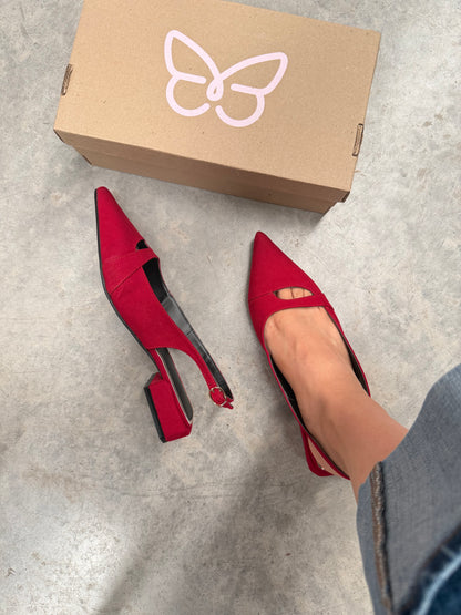 1509 Zapatilla Sintético Durazno Rojo